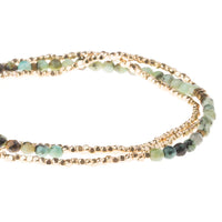 DELICATE STONE BRACELET/NECKLACE | AFRICAN TURQUOISE-Jewellery-SCOUT-Coriander