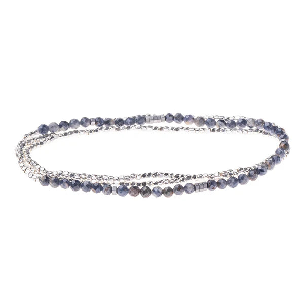 DELICATE STONE BRACELET/NECKLACE | IOLITE & SUNSTONE-Jewellery-SCOUT-Coriander