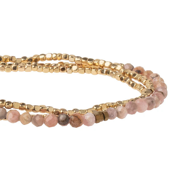 DELICATE STONE BRACELET/NECKLACE | RHODOCHROSITE-Jewellery-SCOUT-Coriander