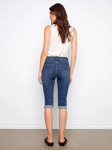 DENIM CAPRI | STRETCH SLIM LEG-Denim-CHARLIE B-Coriander