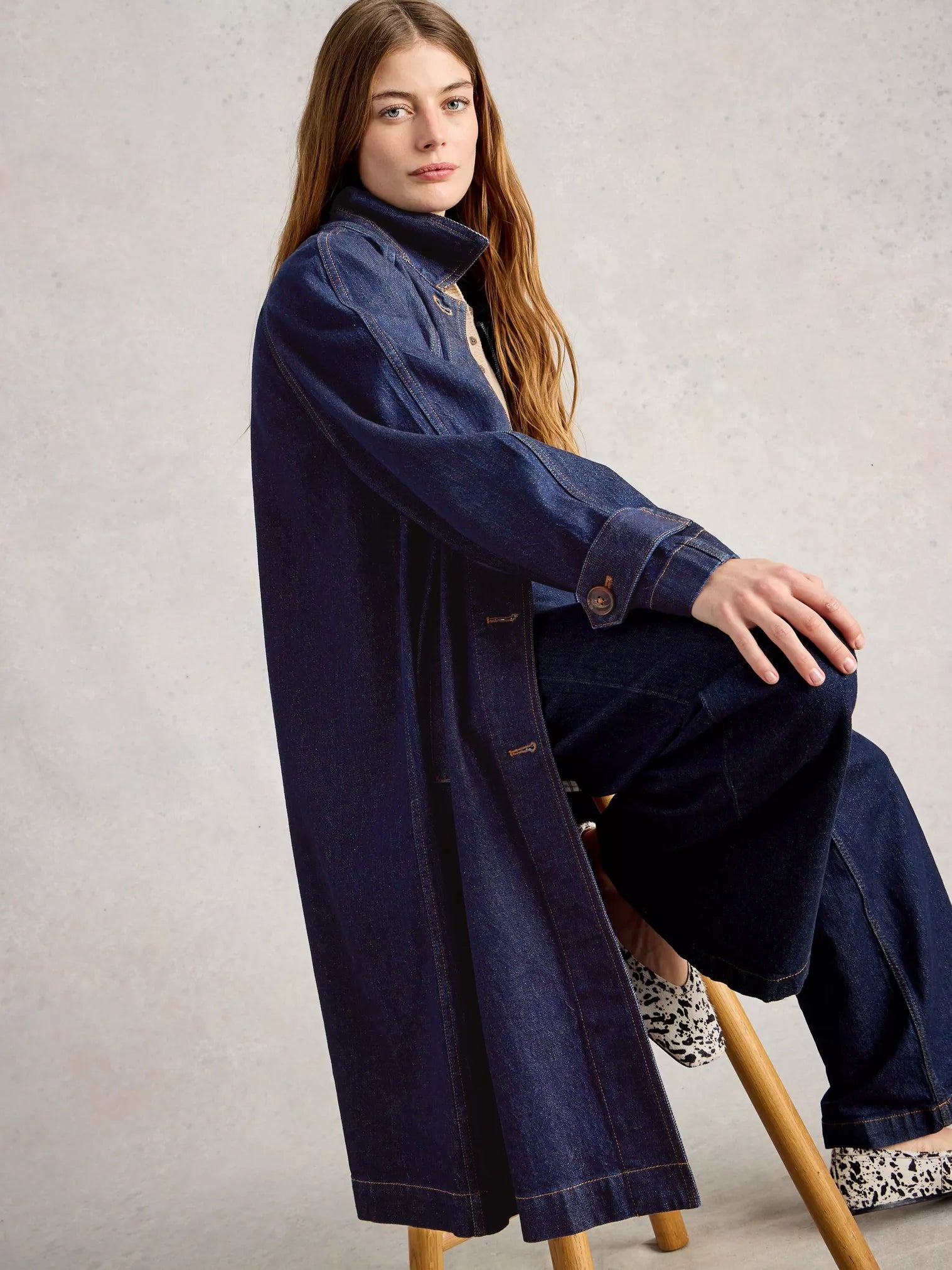 DENIM COAT | OAKLEIGH-Jackets & Sweaters-WHITE STUFF-6-DARK DENIM-Coriander