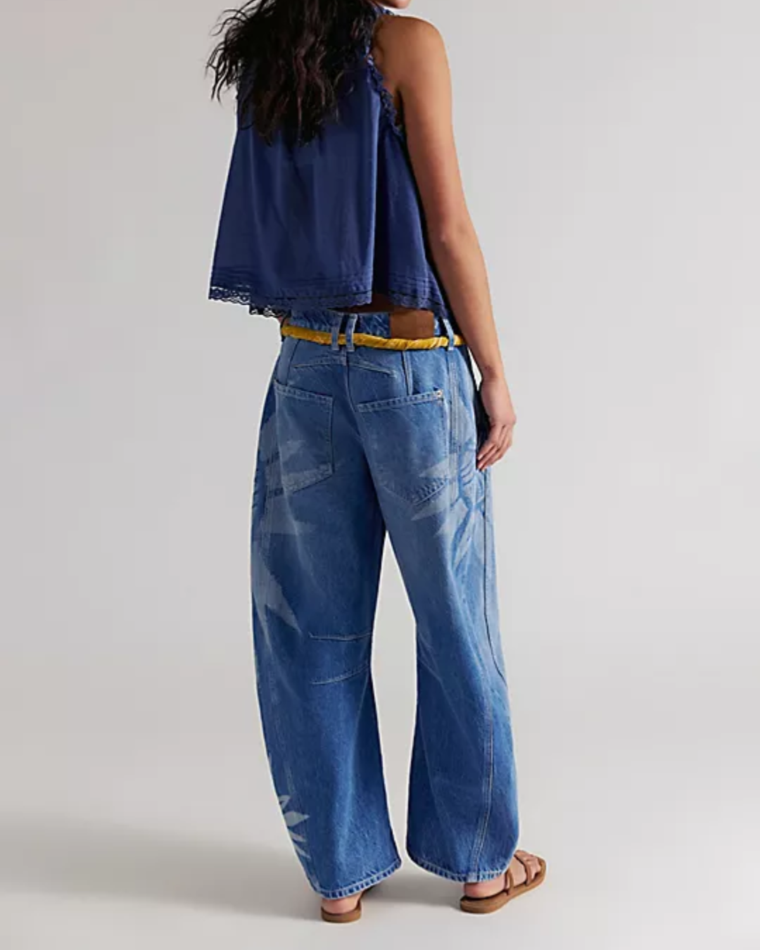 DENIM | GOOD LUCK PRINTED BARREL: SUN FADE-Denim-FREE PEOPLE-Coriander