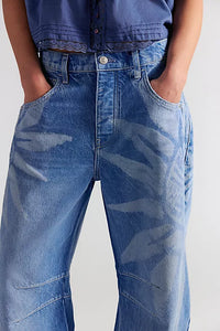 DENIM | GOOD LUCK PRINTED BARREL: SUN FADE-Denim-FREE PEOPLE-Coriander
