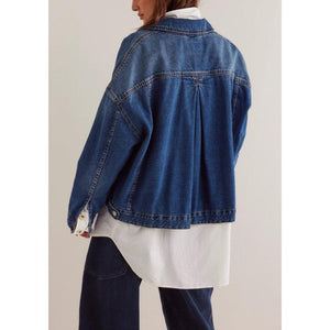DENIM JACKET | OPAL SWING-Jackets & Coats-FREE PEOPLE-Coriander