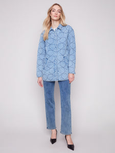 DENIM JACKET | STAR QUILTED-Jackets & Sweaters-CHARLIE B-Coriander