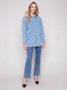 DENIM JACKET | STAR QUILTED-Jackets & Sweaters-CHARLIE B-Coriander