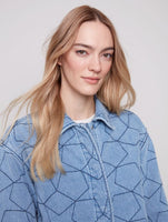 DENIM JACKET | STAR QUILTED-Jackets & Sweaters-CHARLIE B-Coriander