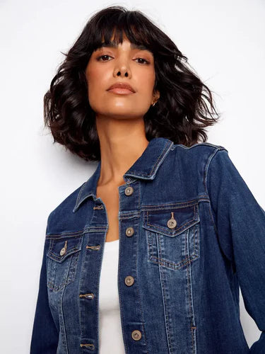 DENIM JACKET | STRETCH-Jackets & Sweaters-CHARLIE B-Coriander