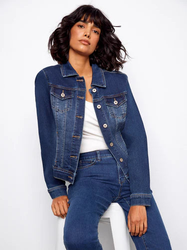 DENIM JACKET | STRETCH-Jackets & Sweaters-CHARLIE B-Coriander