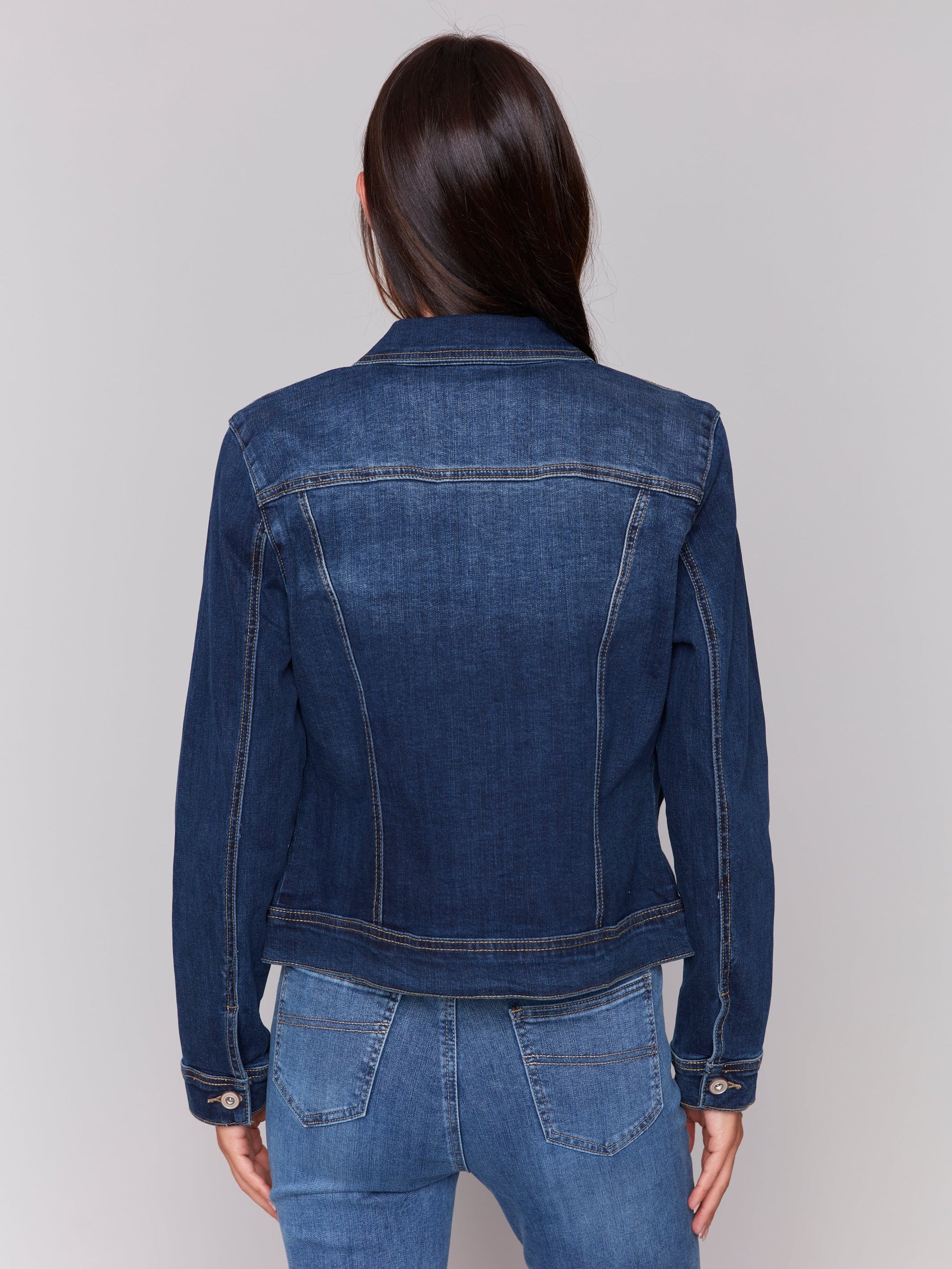 DENIM JACKET | STRETCH-Jackets & Sweaters-CHARLIE B-Coriander