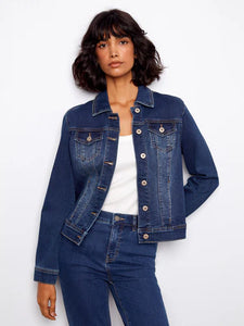 DENIM JACKET | STRETCH-Jackets & Sweaters-CHARLIE B-SMALL-INDIGO-Coriander