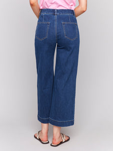 DENIM PANTS | CROP PATCH POCKET FLARE-Denim-CHARLIE B-Coriander