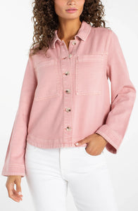 DENIM SHAKET | HIGH/LOW-Jackets & Sweaters-LIVERPOOL-SMALL-MISTY BLUSH-Coriander