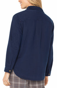 DENIM SHAKET | NAVY-Jackets & Sweaters-LIVERPOOL-Coriander