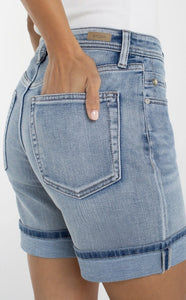 DENIM SHORTS | KEEPER CUFF-Denim-LIVERPOOL-2-WEIR CANYON-Coriander