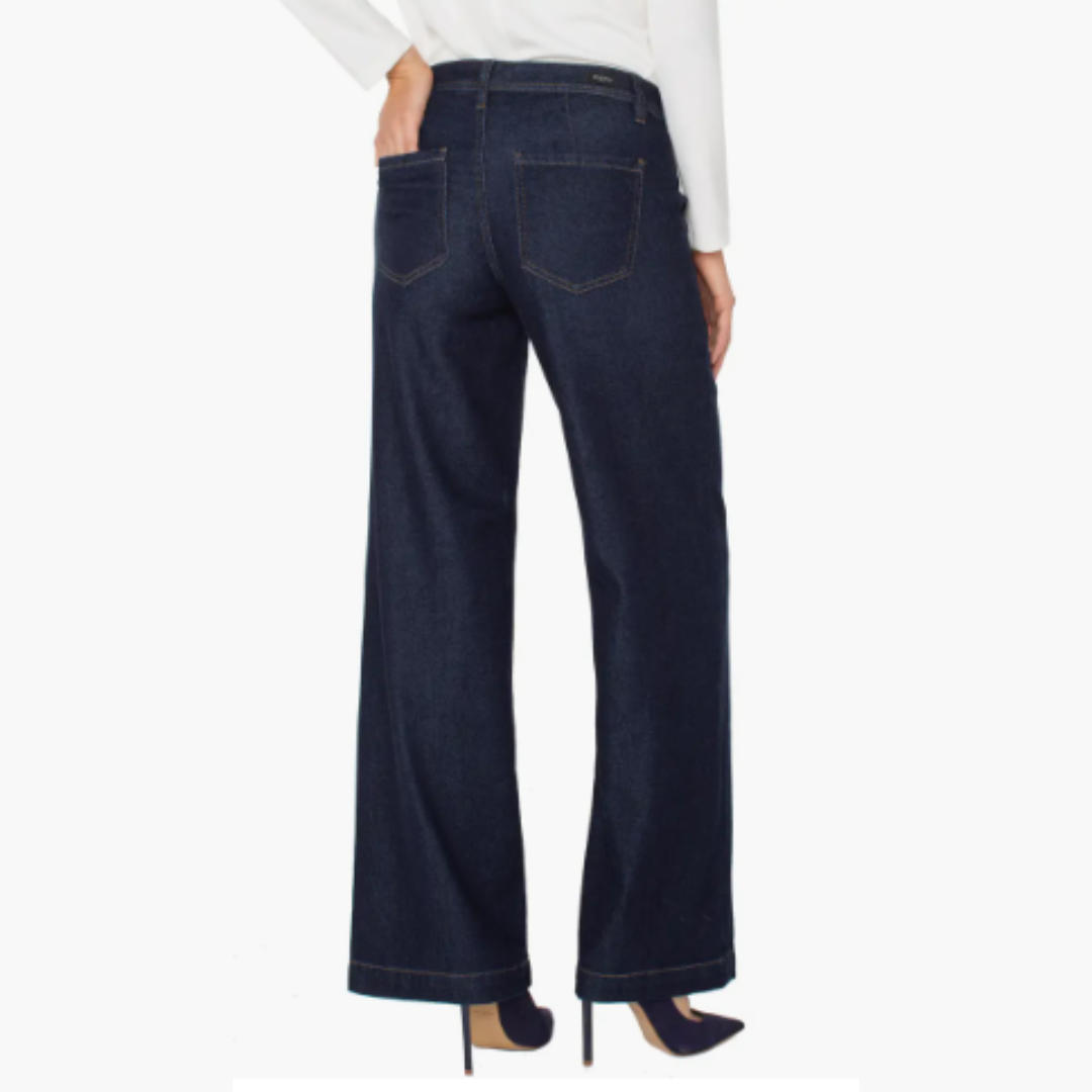 DENIM TROUSER | WIDE LEG: INDIGO RINSE-Denim-LIVERPOOL-Coriander