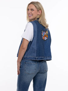 DENIM VEST | PARKER-Jackets & Sweaters-SHANNON PASSERO-Coriander