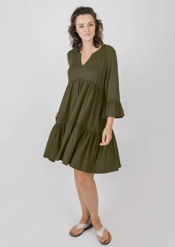 DEVAN DRESS-Dress-SHANNON PASSERO-XSMALL-OLIVE-Coriander