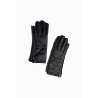 DIAGONAL QUILTED PUFFER GLOVES-Accessories-LOOK BY M-BLACK-Coriander