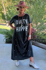 DIRTY HIPPIE DRESS-Dresses-JADED GYPSY-ONE-CHARCOAL-Coriander