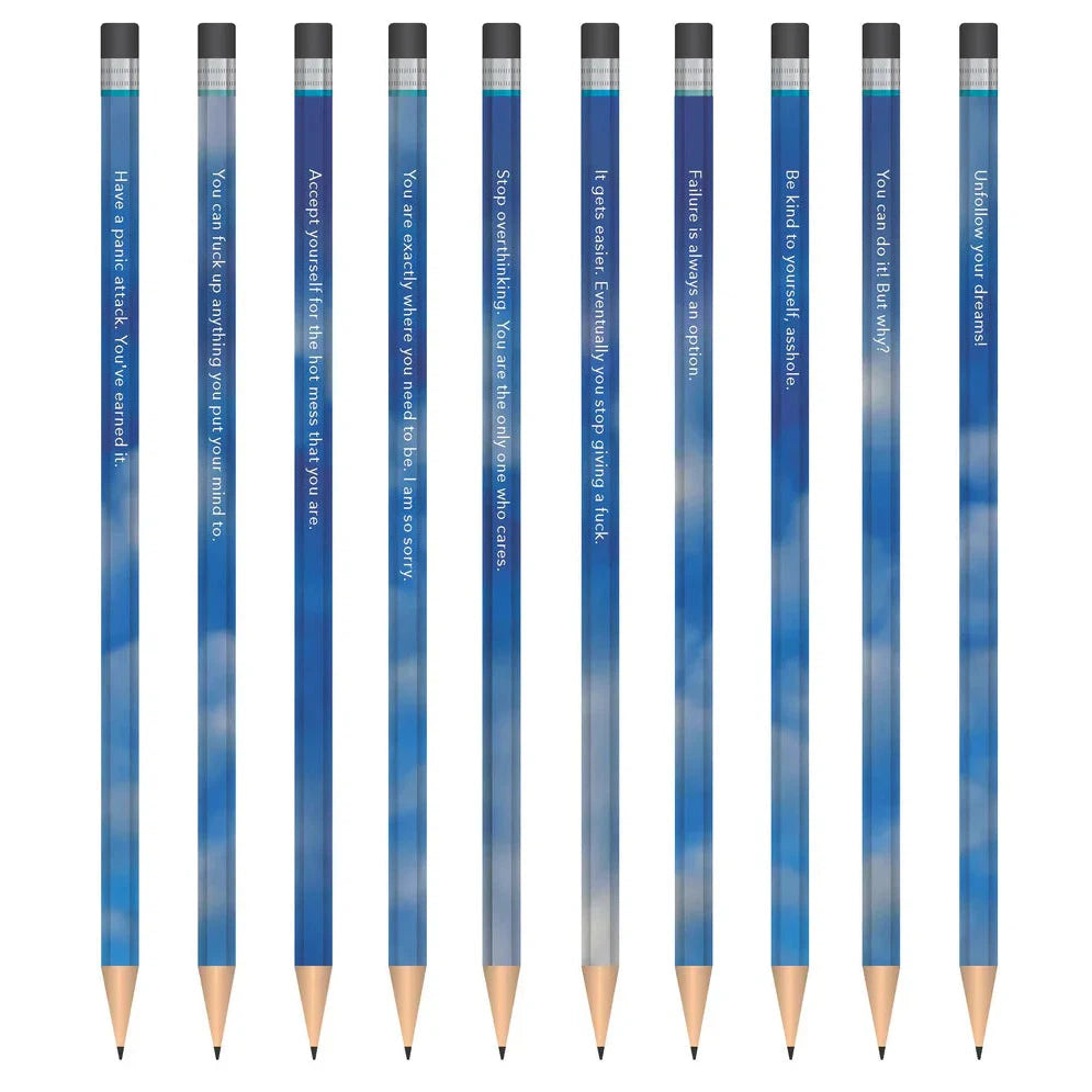 DISAPPOINTING AFFIRMATIONS PENCILS-Books & Stationery-RAINCOAST-Coriander