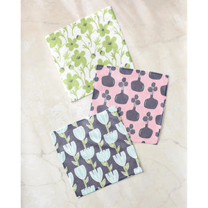 DISH CLOTH SET/3 | SPRING BOUQUET-Home-GEOMETRY-Coriander