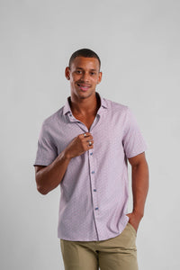 DITSY S/S KNIT SHIRT-Shirts & Tops-STONE ROSE-Coriander