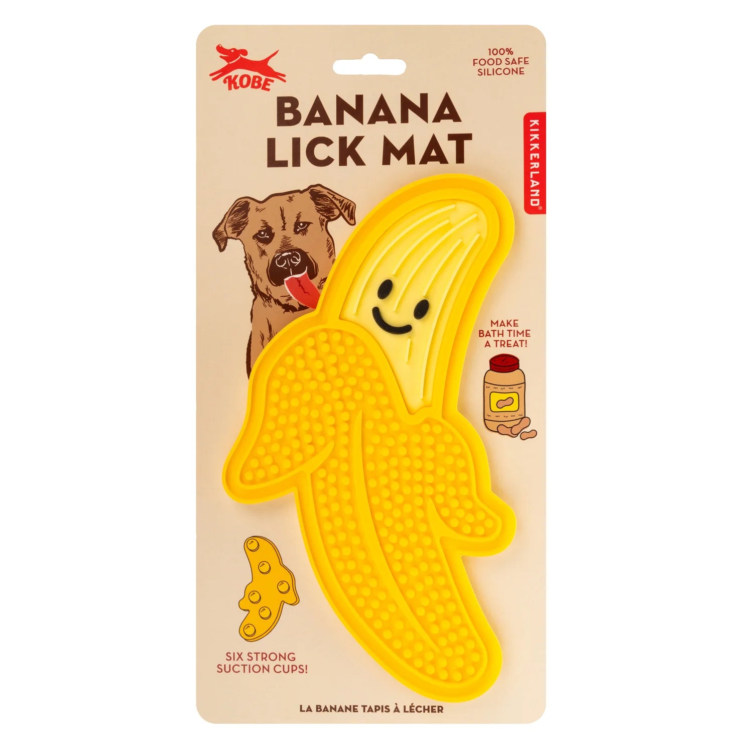 DOG TOY | KOBE BANANA LICK MAT-Pet-KIKKERLAND DESIGNS-Coriander