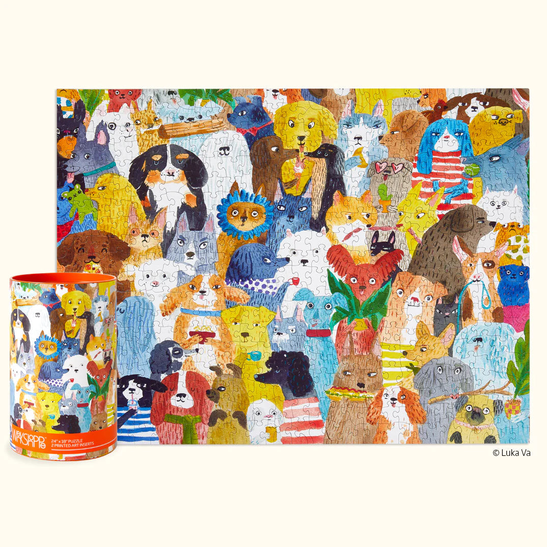 DOGGIE DAYCARE 500 PIECE PUZZLE-Puzzle-WERKSHOPPE-Coriander