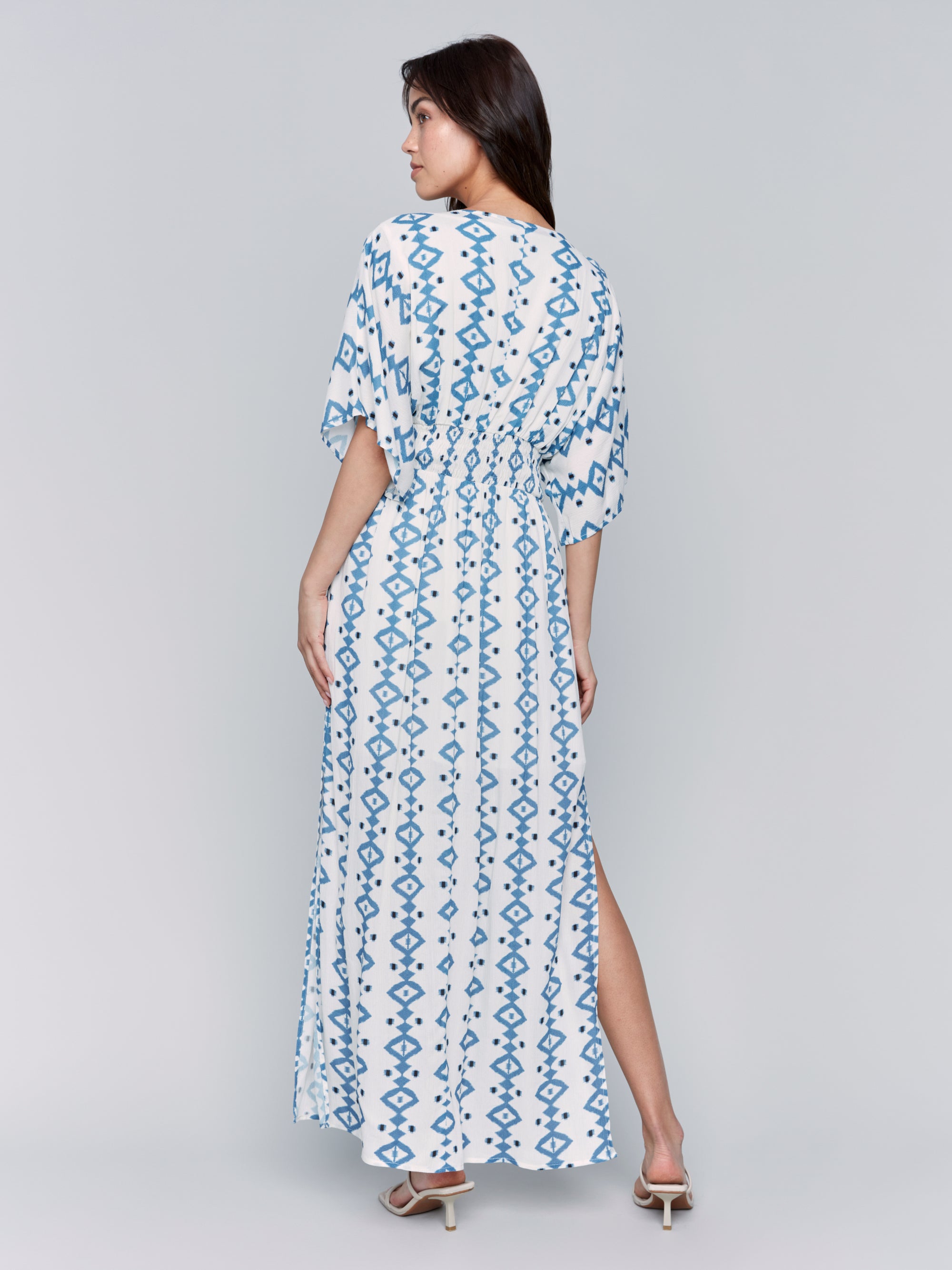 DOLMAN SHORT SLEEVE MAXI DRESS-Dress-CHARLIE B-Coriander