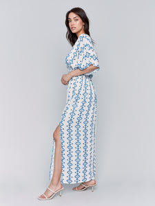 DOLMAN SHORT SLEEVE MAXI DRESS-Dress-CHARLIE B-Coriander