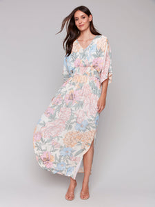 DOLMAN SHORT SLEEVE MAXI DRESS-Dress-CHARLIE B-Coriander