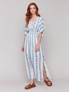 DOLMAN SHORT SLEEVE MAXI DRESS-Dress-CHARLIE B-Coriander