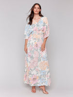 DOLMAN SHORT SLEEVE MAXI DRESS-Dress-CHARLIE B-XSMALL-DAHLIA-Coriander