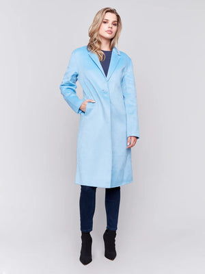 Baby blue wool coat clearance