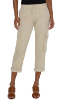 DRAWSTRING CARGO PANT-Bottoms-LIVERPOOL-2-SANDY COVE-Coriander