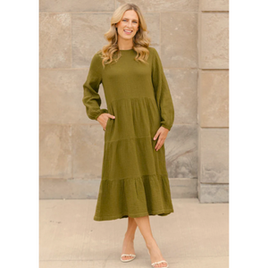 DRESS | CASTLE-Dresses-SHANNON PASSERO STORE-SMALL-FIR GREEN-Coriander