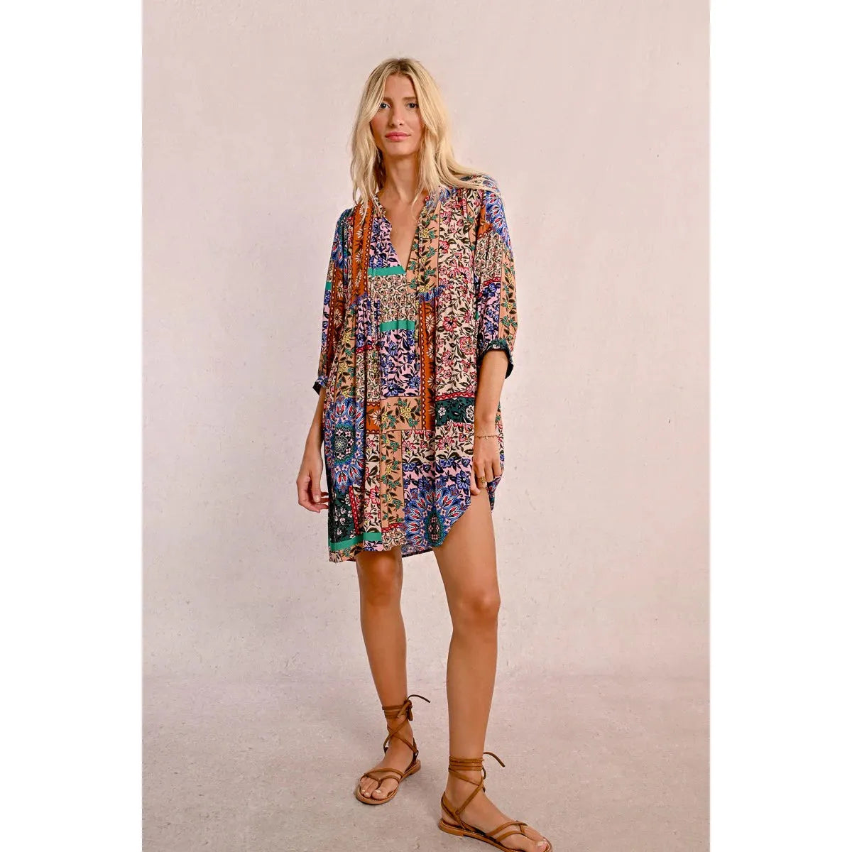 DRESS | PAISLEY PRINT TUNIC-Dress-MOLLY BRACKEN-Coriander
