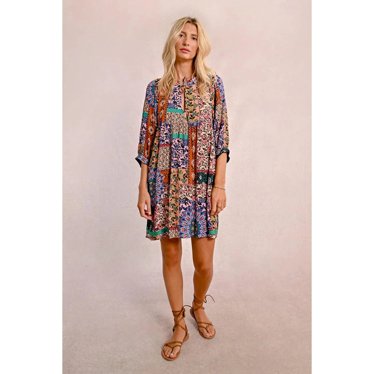 DRESS | PAISLEY PRINT TUNIC-Dress-MOLLY BRACKEN-Coriander