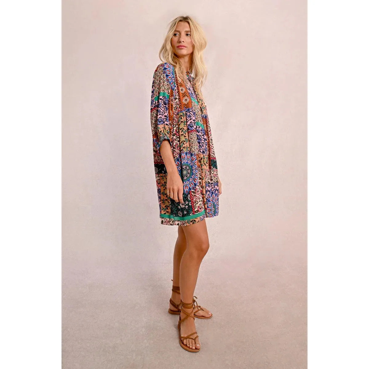 DRESS | PAISLEY PRINT TUNIC-Dress-MOLLY BRACKEN-Coriander