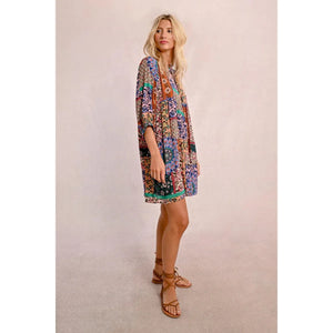 DRESS | PAISLEY PRINT TUNIC-Dress-MOLLY BRACKEN-Coriander