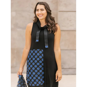DRESS | RIBBON-Dress-SHANNON PASSERO STORE-XSMALL-BLACK-DENIM DOT MIX-Coriander