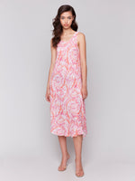 DRESS | SLEEVELESS PRINTED RAYON-Dress-CHARLIE B-Coriander