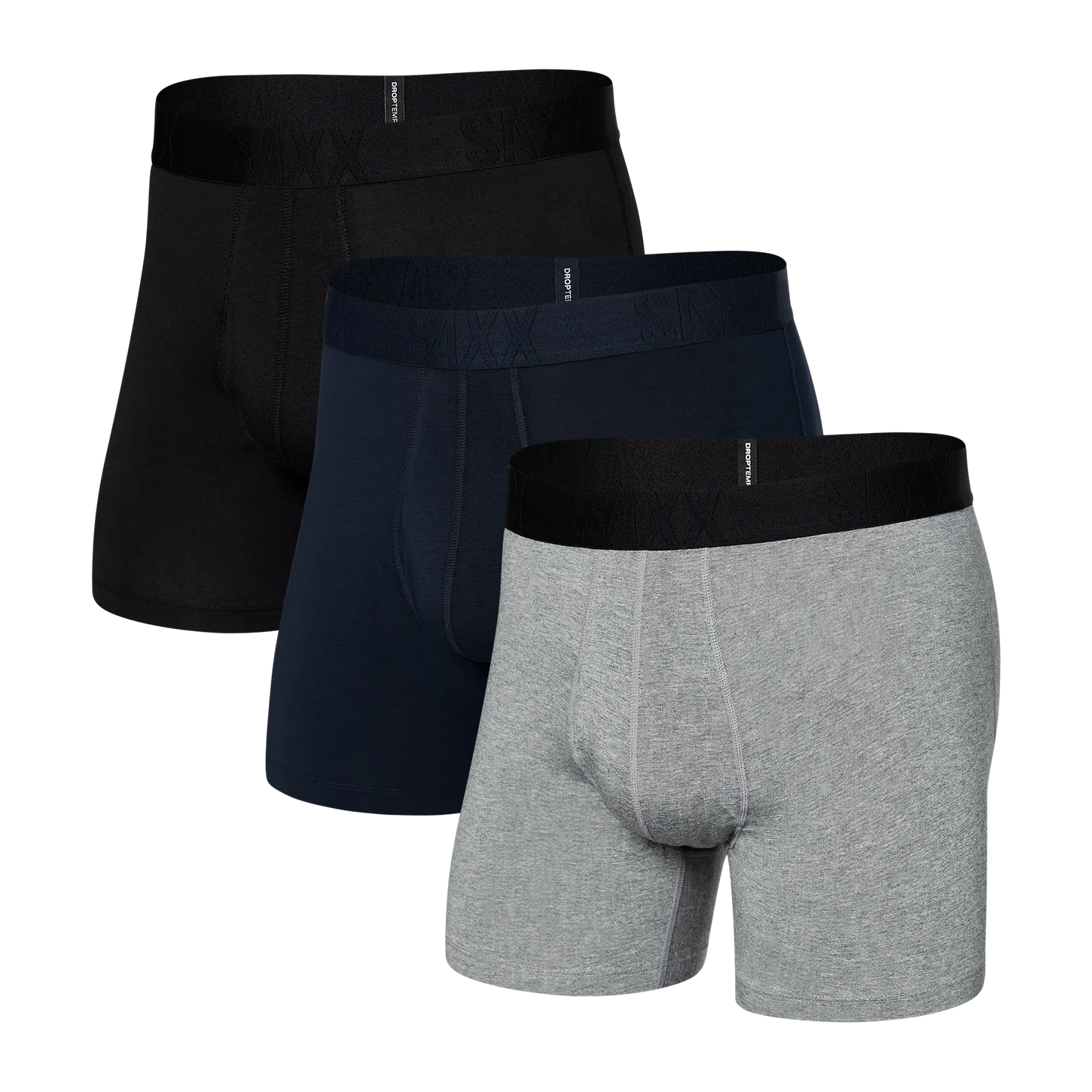 DROPTEMP 3 PACK - DARK GREY HEATHER/DARK INK/BLACK-Underwear-SAXX-MEDIUM-DK GREY HTR-DK IN-BK-Coriander