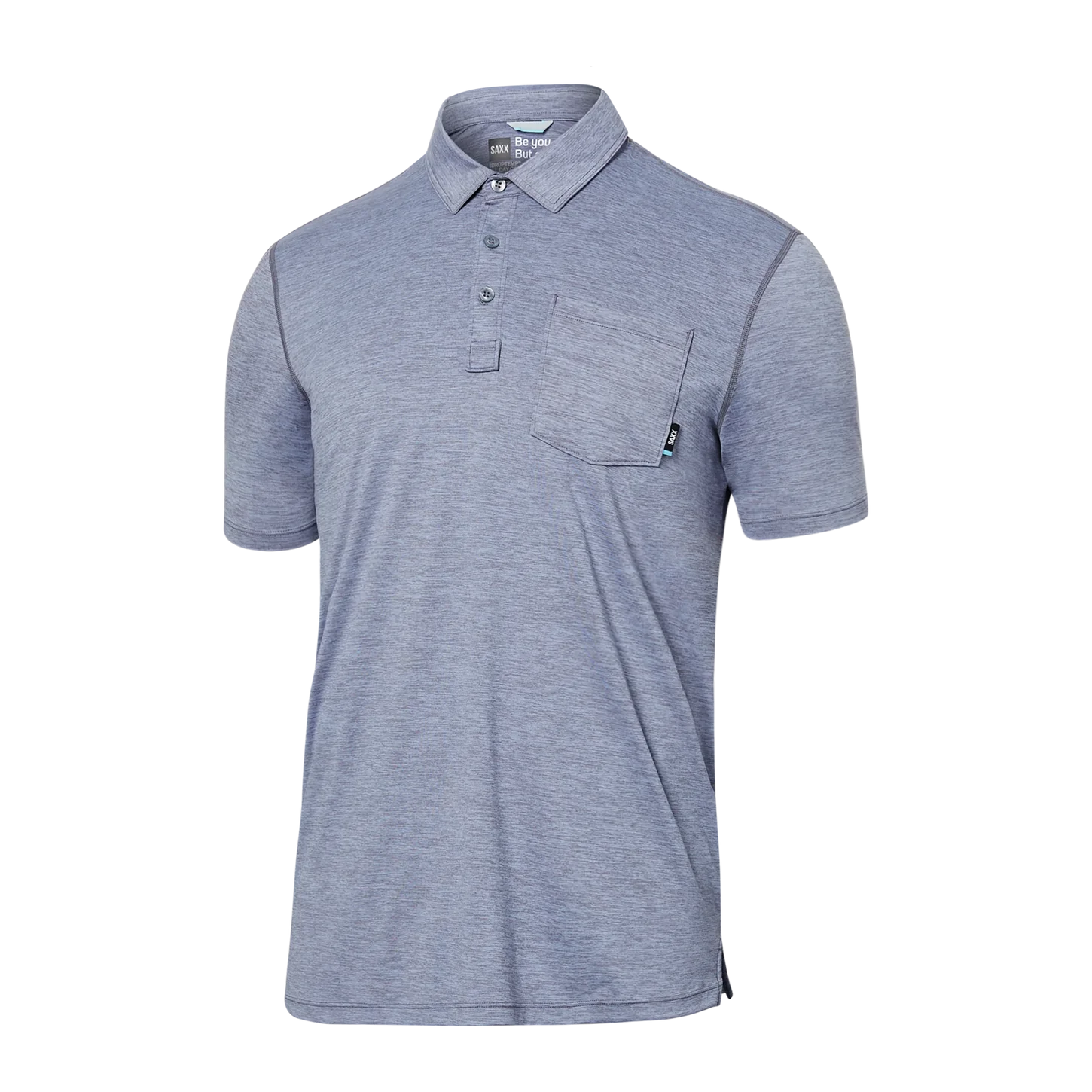 DROPTEMP ALL DAY COOL POLO-Shirts & Tops-SAXX-MEDIUM-WASHED BLUE HEATHER-Coriander