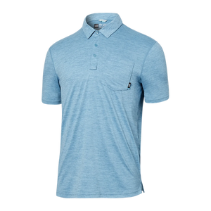 DROPTEMP ALL DAY COOL POLO-Shirts & Tops-SAXX-MEDIUM-WASHED BLUE HEATHER-Coriander