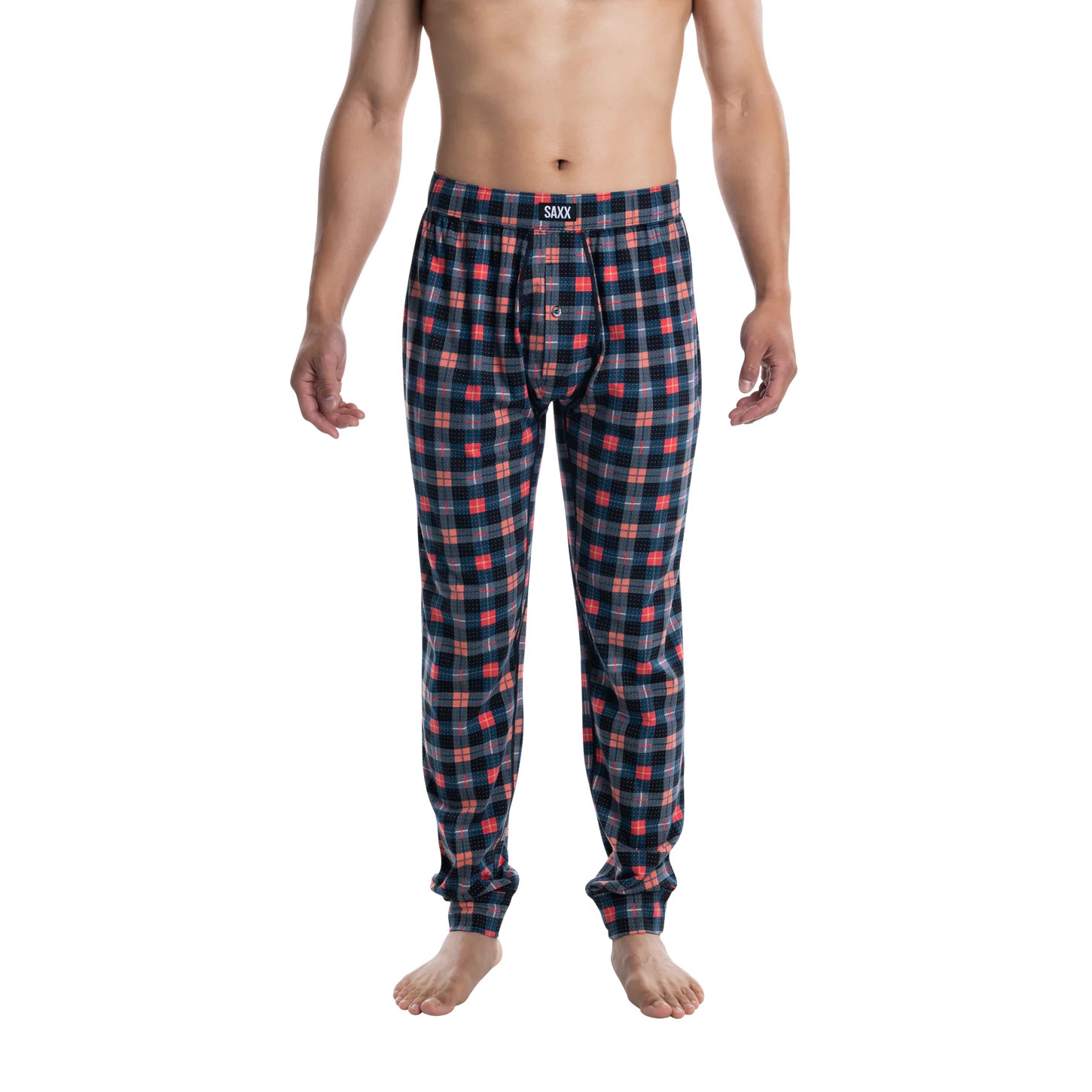 DROPTEMP COOL SLEEP | CATNAP PLAID BLACK-Pants-SAXX-MEDIUM-CATNAP PLAID-BLACK-Coriander