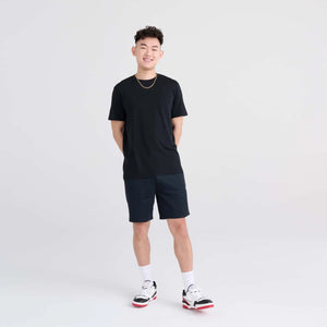 DROPTEMP COOLING COTTON CREW NECK TEE - BLACK-Shirts & Tops-SAXX-Coriander