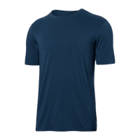 DROPTEMP COOLING COTTON | CREW TEE: DARK DENIM-Shirts & Tops-SAXX-SMALL-DARK DENIM-Coriander