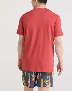 DROPTEMP COOLING COTTON TEE | MINERAL RED-Shirts & Tops-SAXX-Coriander